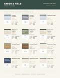 Wholesale line sheet template page with product grid, case packs and both price columns