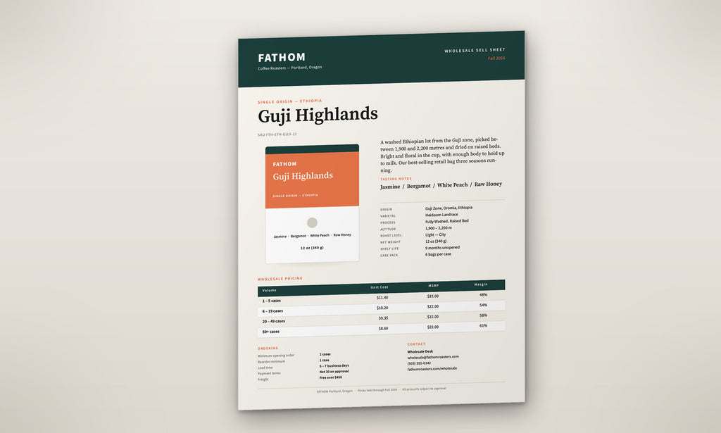 Printed sell sheet mockup